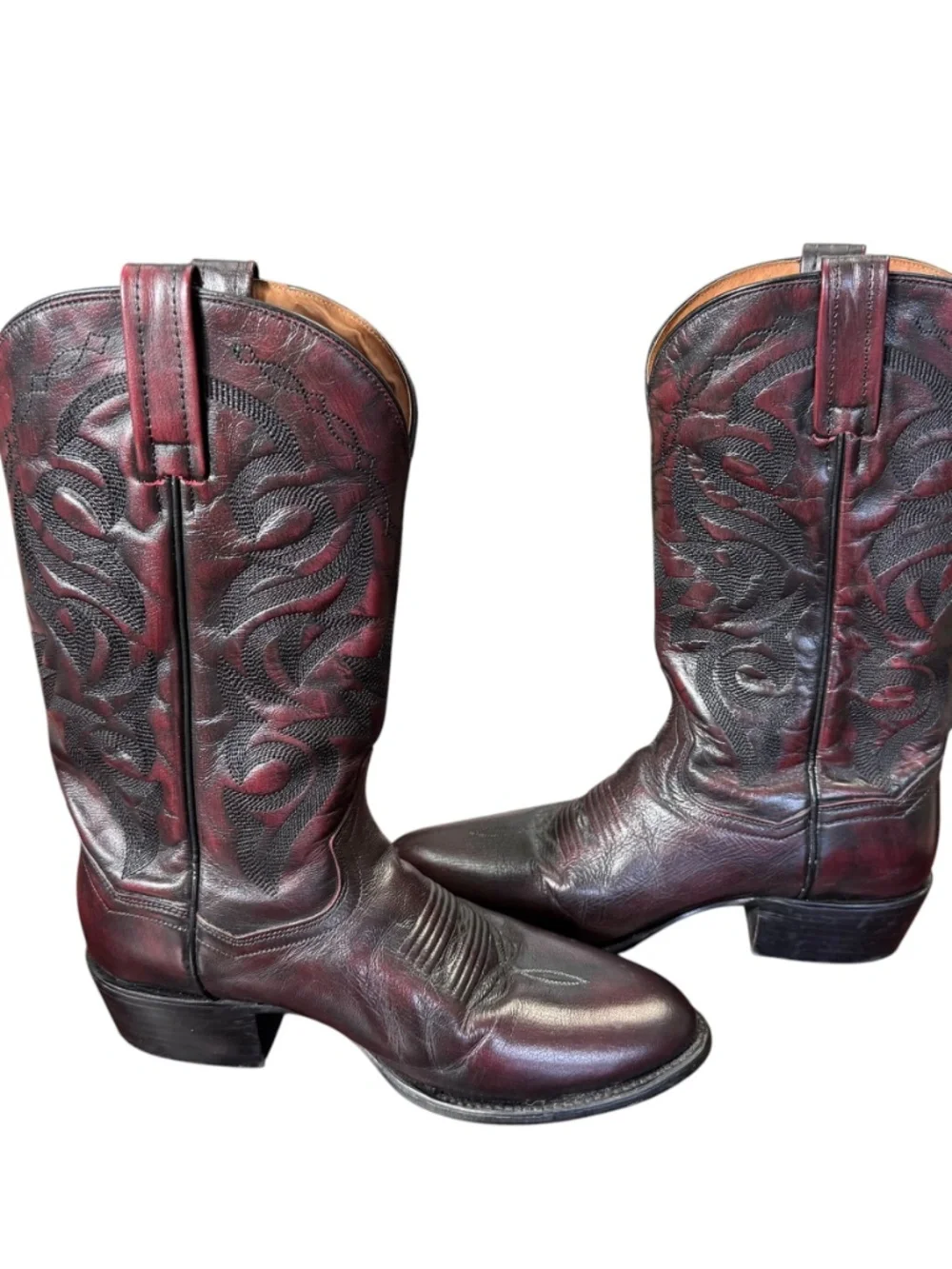 Dan Post Milwaukee Black Cherry Cowboy Boots Men's Size 9D Western DP2112R - Picture 12 of 15